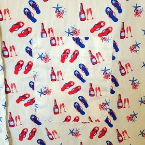 Short sleeve button down with fun pattern